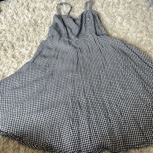 Old Navy Blue gingham check strapped dress -never worn!